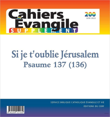 Cahiers évangile - Si je t'oublie Jérusalem - N° 200 Supplément